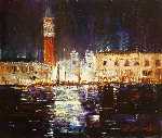 Piazza San Marco By Night by Goloubetski Gleb